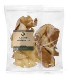 Furever Naturals Large Smoked Cow Ears, 6 pack