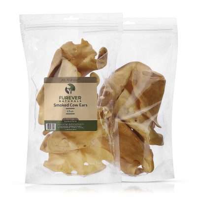Furever Naturals Large Smoked Cow Ears, 6 pack