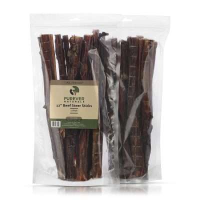 Furever Naturals 12pk 12" USA Beef Steer Sticks