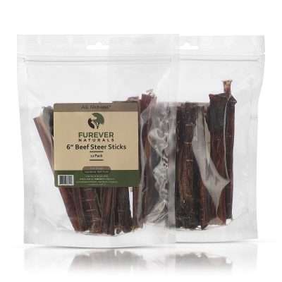 Furever Naturals 12pk 6" USA Beef Steer Sticks