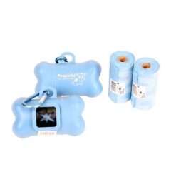 GoGo® Poop n' Go Blue Dispenser w/Matching Refill Roll, Bulk