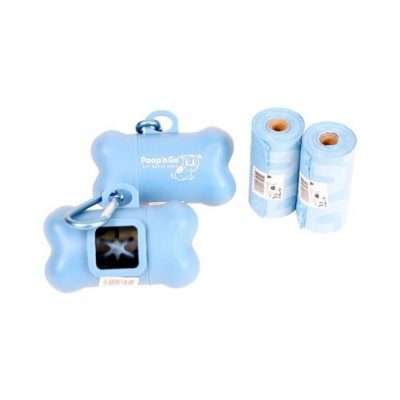 GoGo® Poop n' Go Blue Dispenser w/Matching Refill Roll, Bulk