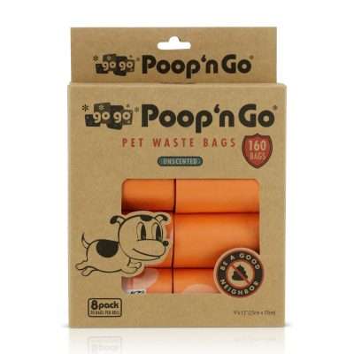 GoGo® Poop n' Go 8 pack Orange Unscented Refill Rolls