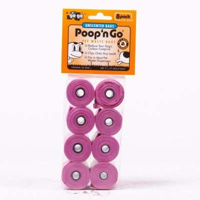 GoGo® Poop n' Go 8 pack Pink Unscented Refill Rolls