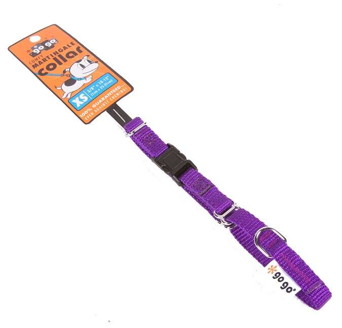 GoGo® X-Small 3/8" x 10"-12" Purple Martingale Collar