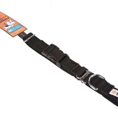 GoGo® Medium 3/4" x 16"-21" Black Martingale Collar