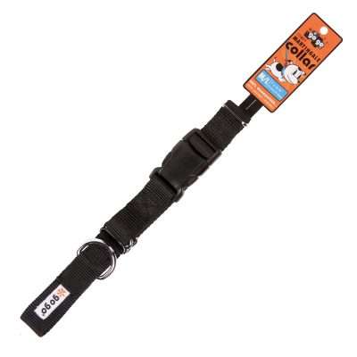 GoGo® Med-Large 1" x 16"-21" Black Martingale Collar
