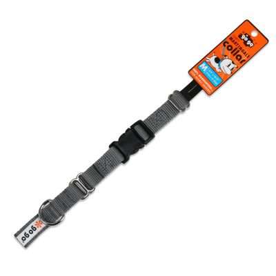 GoGo® Medium 3/4" x 16"-21" Gray Martingale Collar