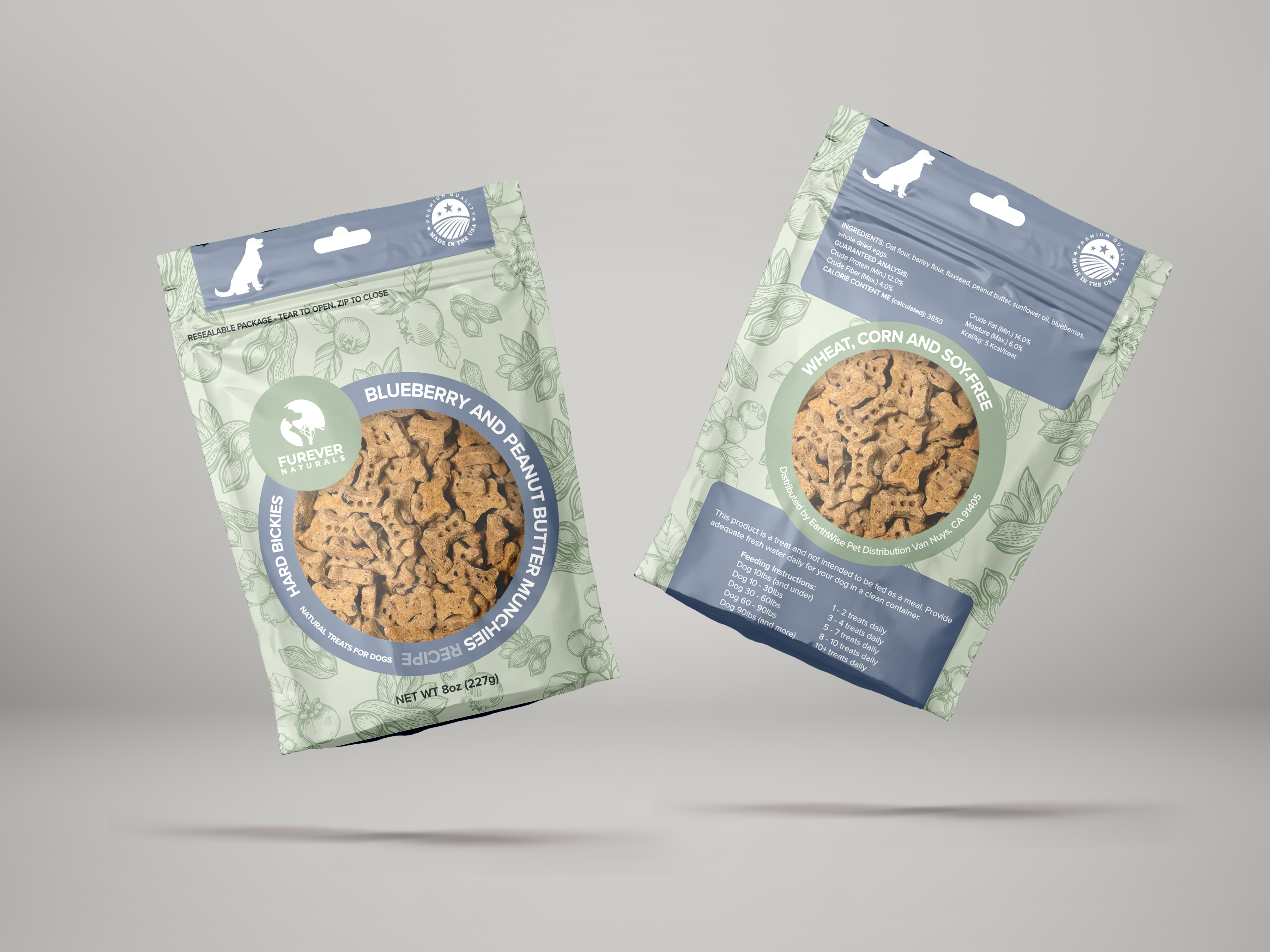 Blueberry and Peanut Butter Front and Back
