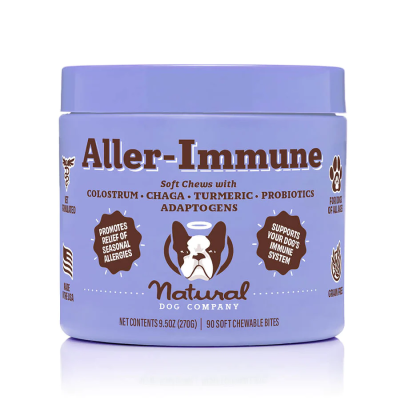 Natural Dog Company's 9.5 oz Aller Immune Chew (90 chews)