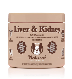 Natural Dog Company's 9.5 oz Liver & Kidney Chews (90 chews)