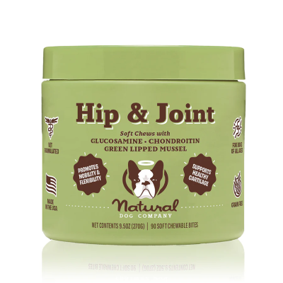 Natural Dog Company's 9.5 oz Hip & Joint Supplement (90 chews)