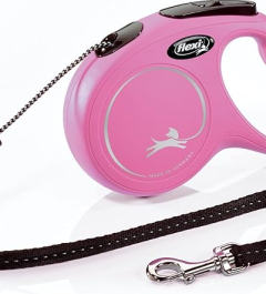 Flexi Classic Medium 44lb 16' Cord Pink