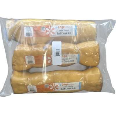 GoGo 3 pack Jumbo Smoked Beef Cheek Roll