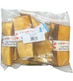 GoGo 10 pack Large Smoked Beef Cheek Slice