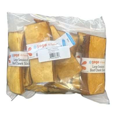 GoGo 10 pack Large Smoked Beef Cheek Slice