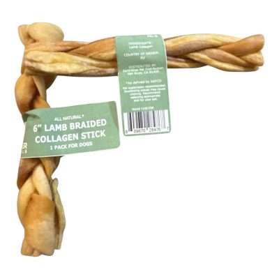 EW 6" Lamb Braided Collagen Stick