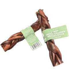 EW 6" Beef Smoked Collagen Braided Stick